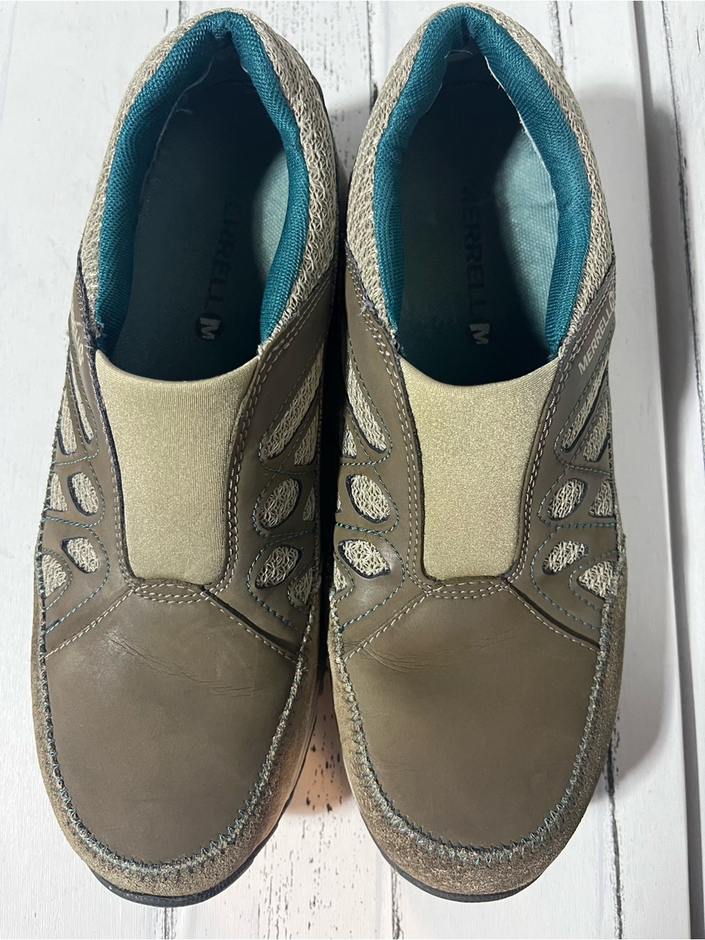 Merrell Jungle Moc Slip-On Shoes Women’s 7 Brown Leather Comfort Casual